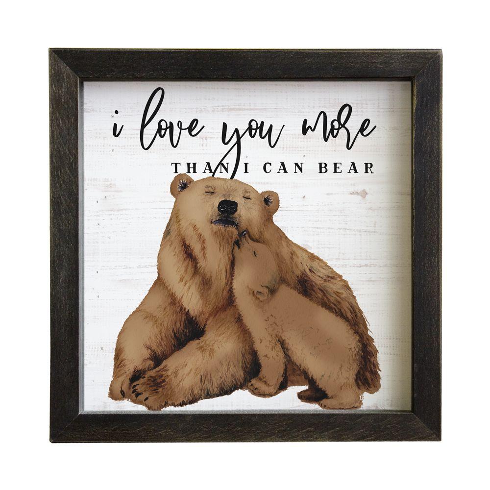 Love You Bear Rustic Frame