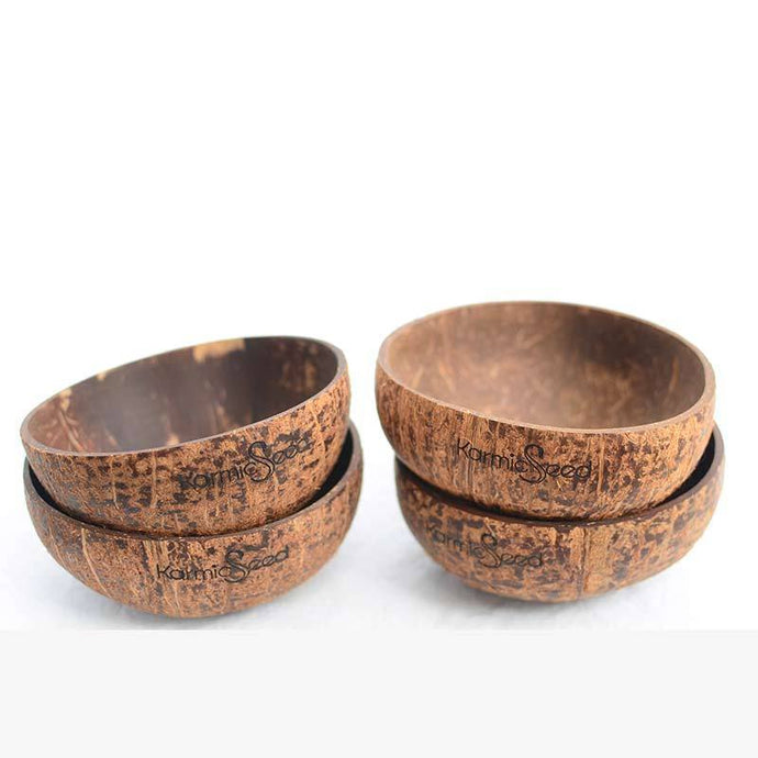 Handmade Coconut Bowls (Set of 4)