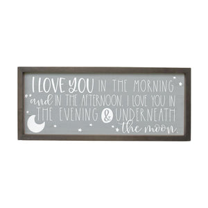 Love You In The Morning Farmhouse Frame
